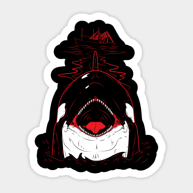 Orca: The Killer Whale Sticker by Phryan